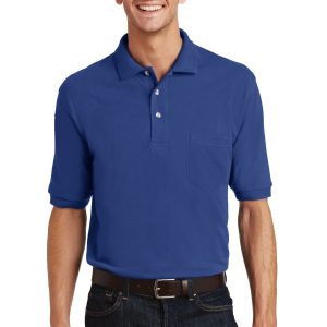 Port Authority Herren-Poloshirt aus schwerem Baumwoll-Piqué mit Tasche. K420P