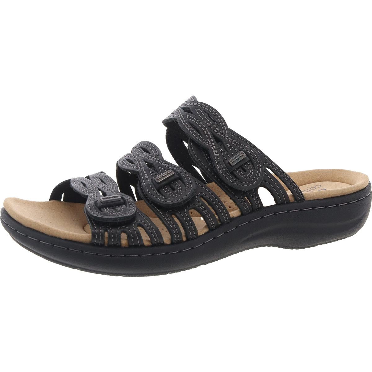 Bestickte Ledersandalen mit Riemchen