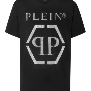 t-shirt runden Hals ss hexagon mit Kristallen