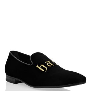 Bestickte Loafer aus Samt – 7670503473212
