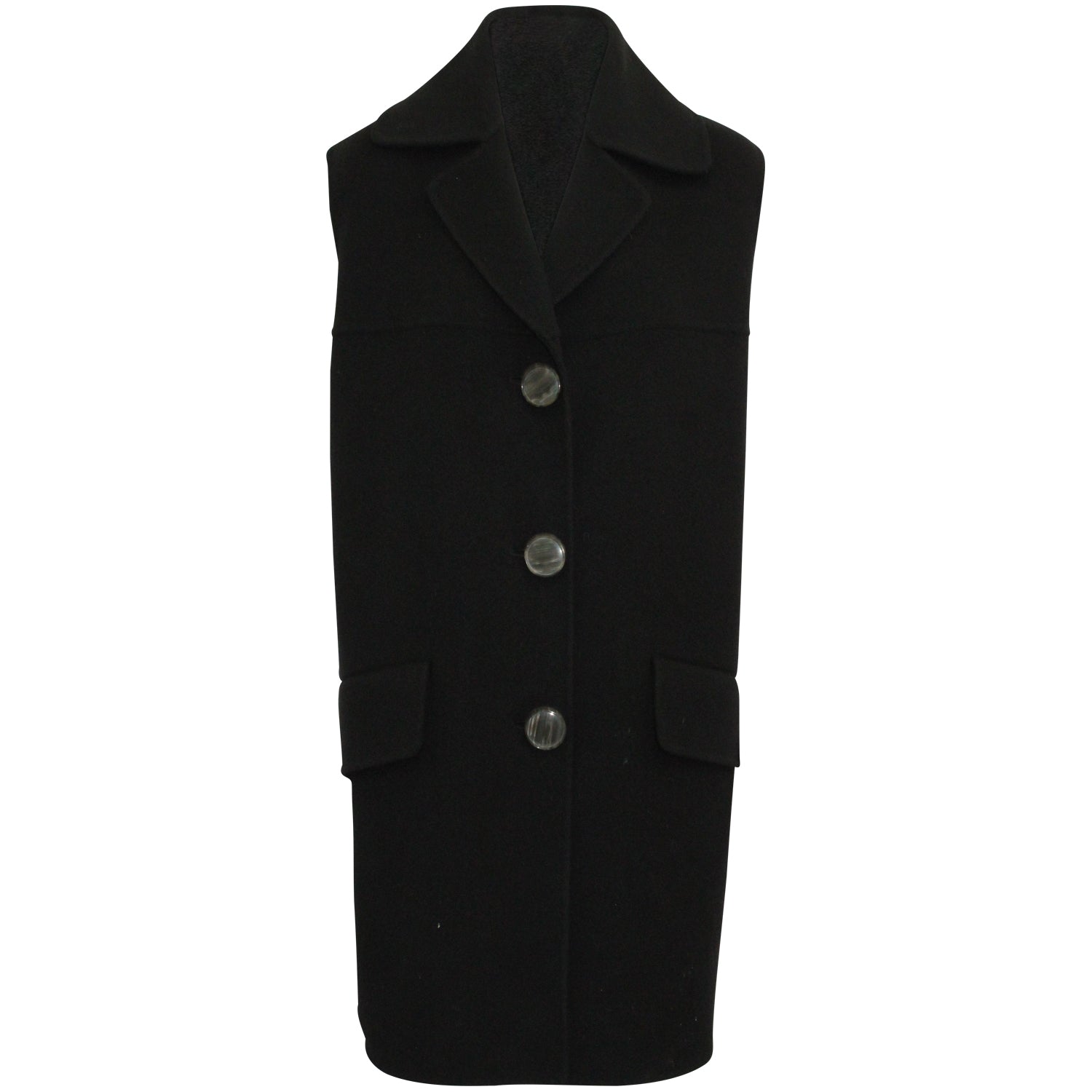Marni Lange Weste aus schwarzer Wolle aus Baumwolle 7703679991868