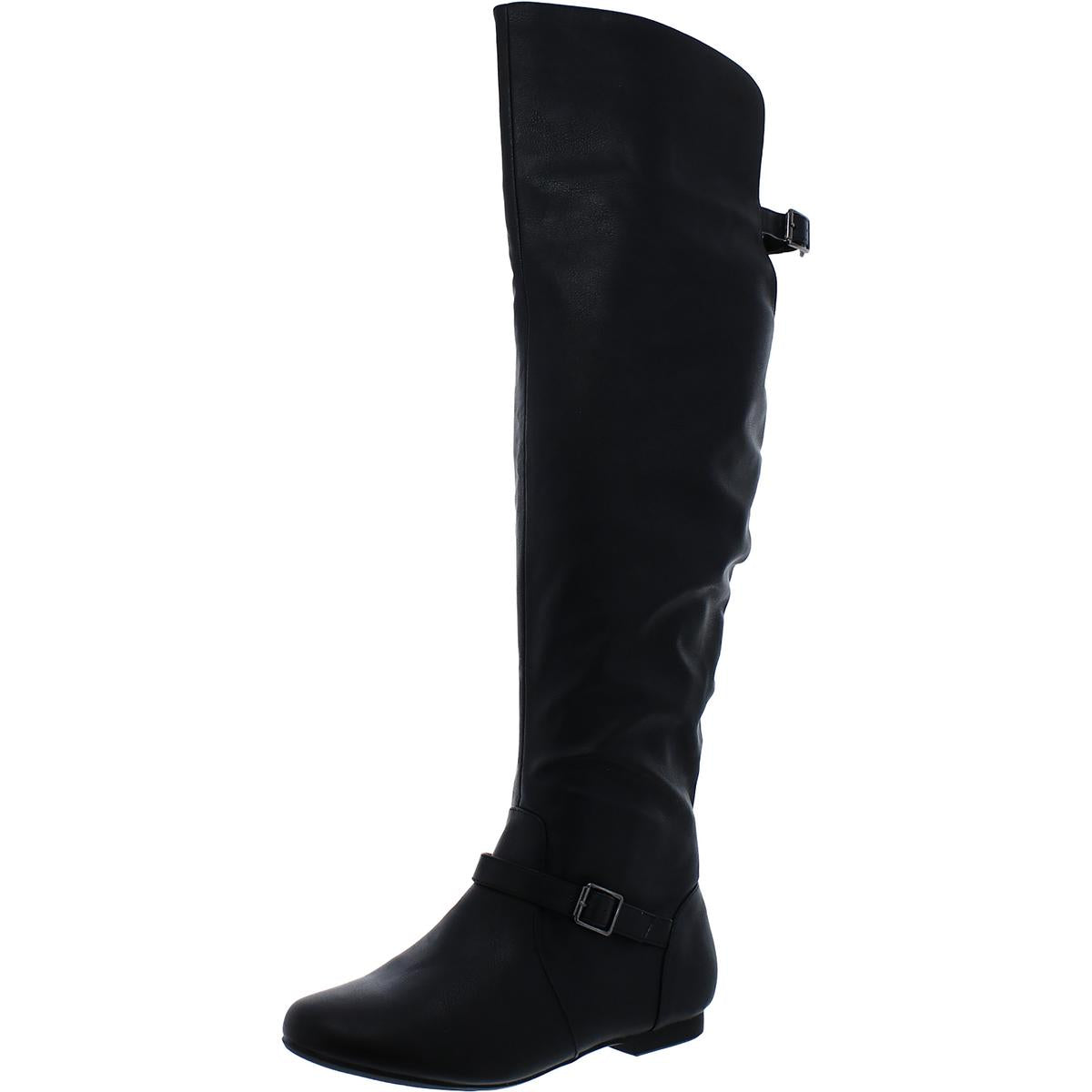Tall Flat Over-The-Knee Stiefel