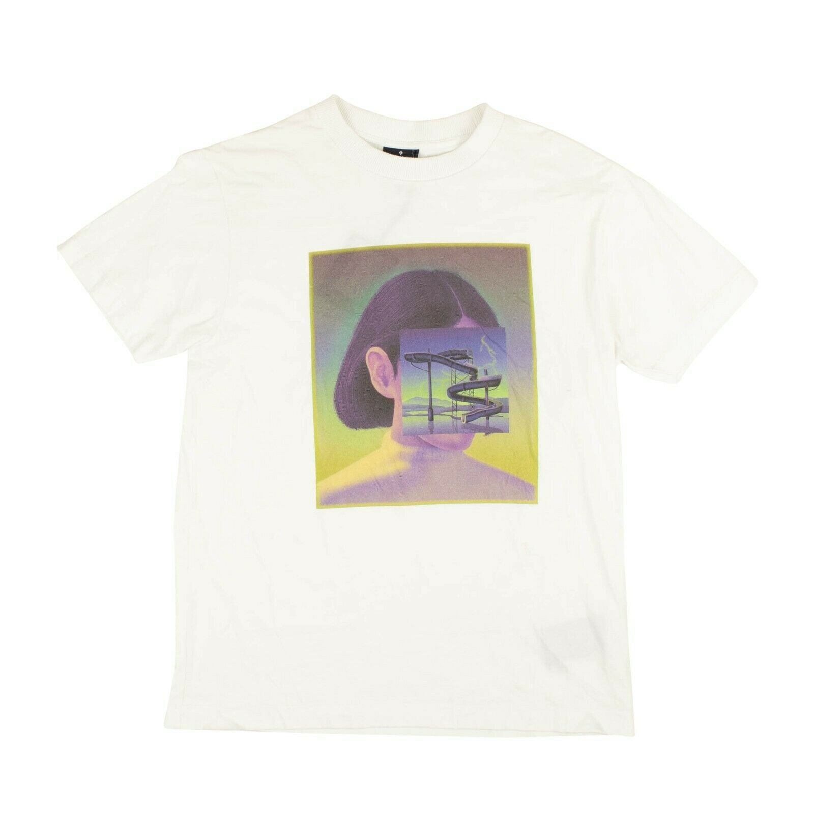 Weißes, kurzärmliges Slide-T-Shirt