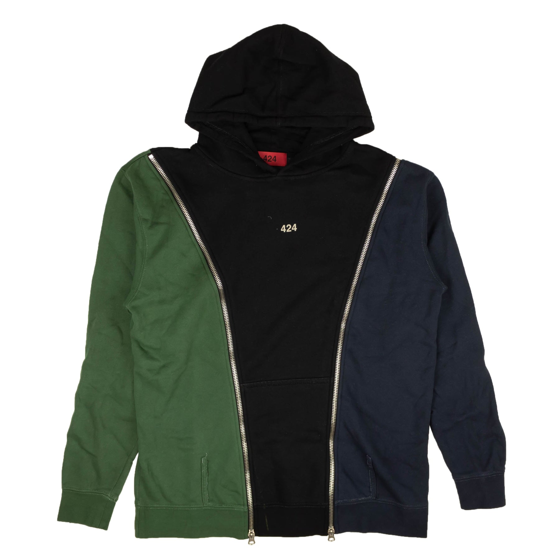 424 On Fairfax Reworked Hoodie – Marine/Schwarz/Grün