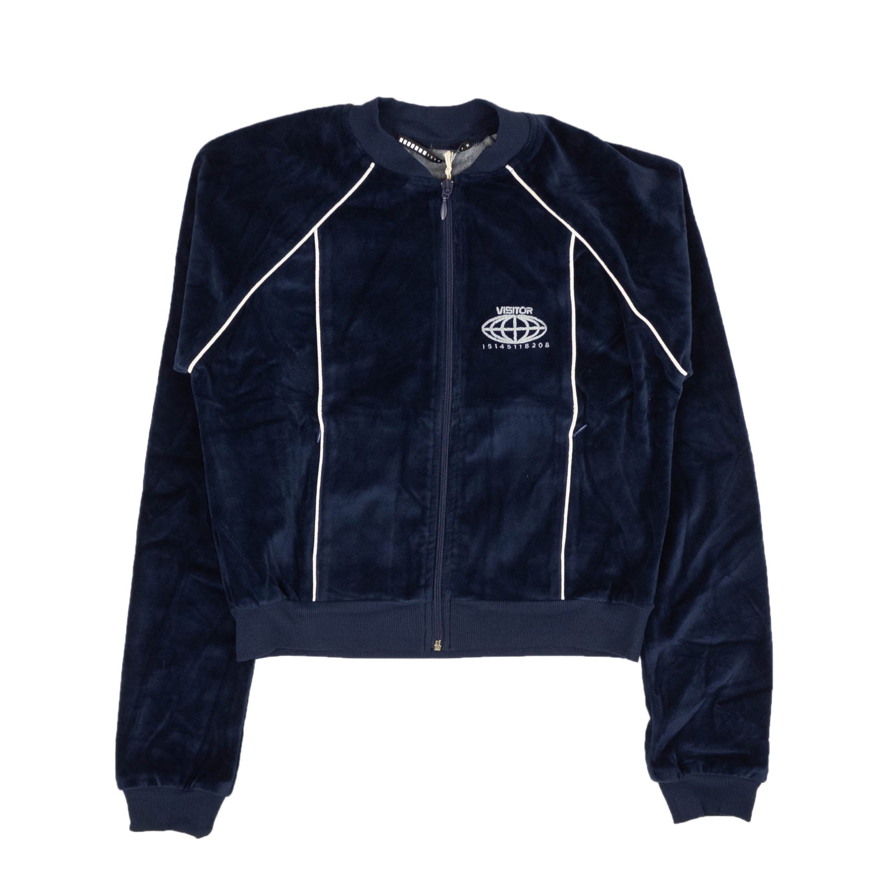 Visitor On Earth Velour Sweatshirt – marineblau