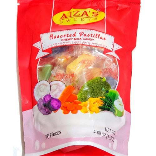 Aiza’s Sweets – Assorted Pastillas – weich und kaubar Milchbonbons – ube, ube macapuno, Karotte, langka, buko pandan – 20 Stück – 133 g
