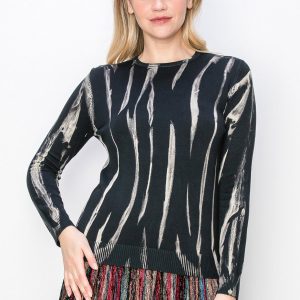 Grafiklinie Druck Pullover 7832967217212