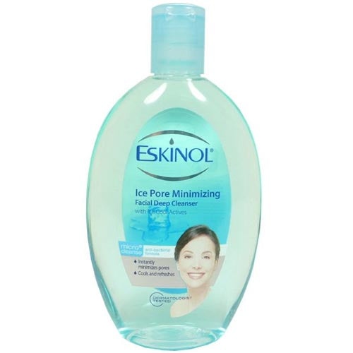 Eskinol – Ice Pore Minimizing – Facial Deep Reinigungsmittel mit eisgekühlten Wirkstoffen – Mikroreinigung – antibakterielle Formel – 225 ml