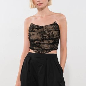 sei die Ausnahme Spitze crop top