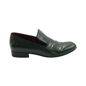 Celine – flache Loafer aus grünem Leder – 7764863746108