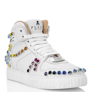 Leder Hi-Top Sneakers Kristall 7650311012412