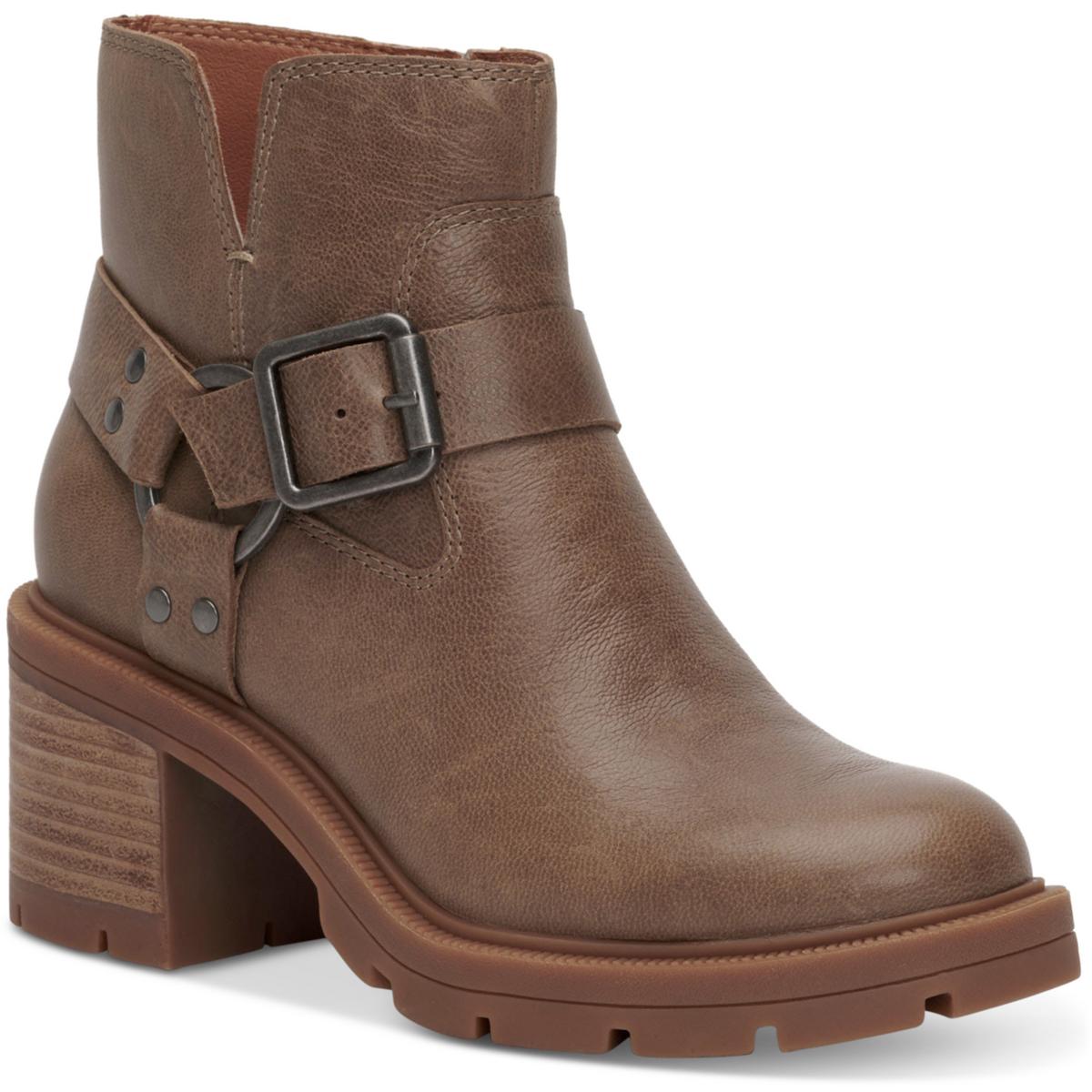 Slyvin Leder-Reißverschluss Stiefeletten