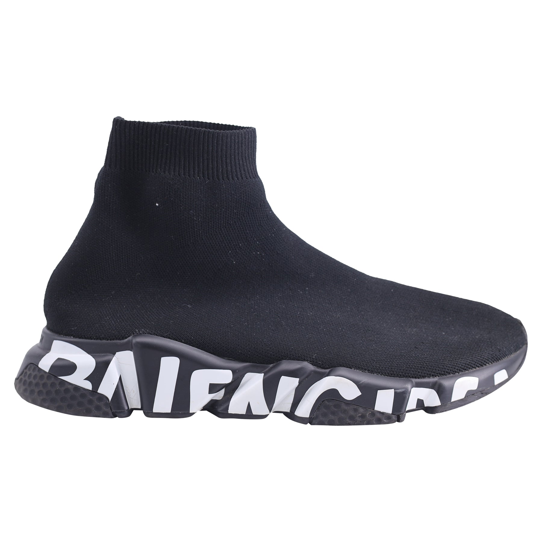 Balenciaga Speed Graffiti Sneakers aus schwarzem Polyester 7733728018492