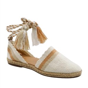 Damen taya espadrille Sandalen in Elfenbein 7676559196220
