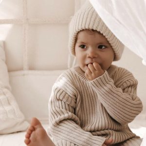 Chunky Rib Pullover – beige