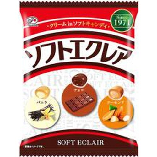Fujiya, Soft Eclair, Soft Ekurea, Soft Karamell mit reichhaltiger Sahne darin, weiches Ekurea, 3 Arten in 1 Beutel, – 93g