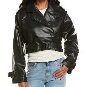 HL Affair Cropped Moto Jacke – 7833666519100