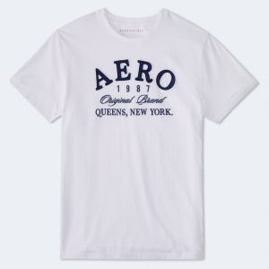 Aeropostale Queens Ny Appliqué grafisches T-Shirt – 7833650561084