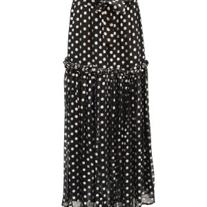 Dodo Bar Or Metallic Polka Punkte Rock aus schwarzem Polyester 7765071200316