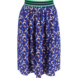 Stella McCartney bedruckter Rock in blauer Seide