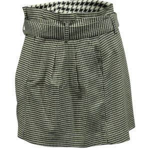 Alice & Olivia Houndstooth Belted Minirock in schwarz/weiß Viskose 7764864041020