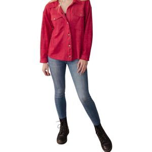 Casual Saturday Button Down Hemd in magenta 7766667624508