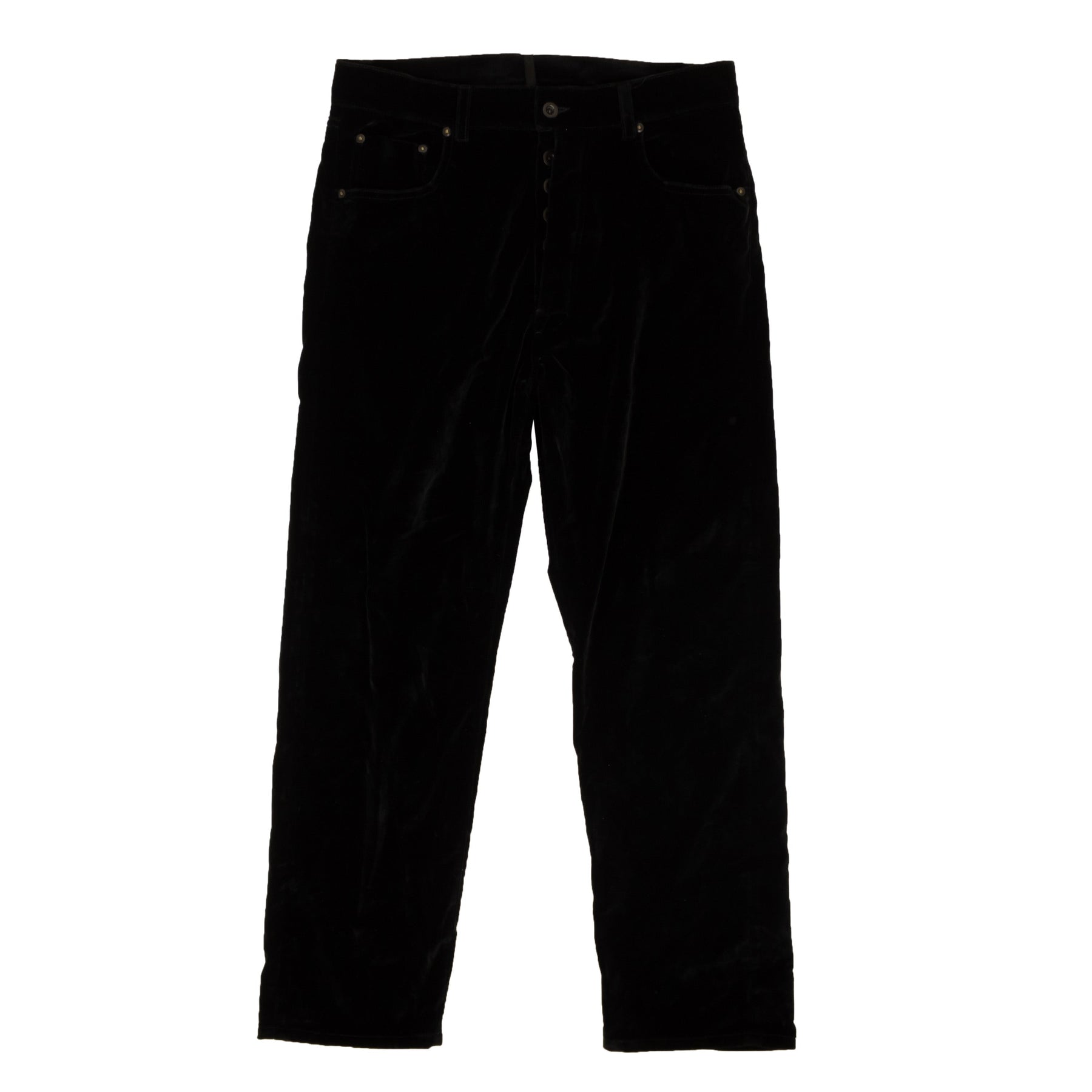 Unravel Project X Baggy Boy Samthose mit weitem Bein – Schwarz