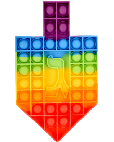 Regenbogen Dreidel Pop Fidget Spielzeug, hanukkah Stress Linderung sensorische Push Pop Blase Spiel, mehrfarbig Silikon, Urlaub Partei Gunst