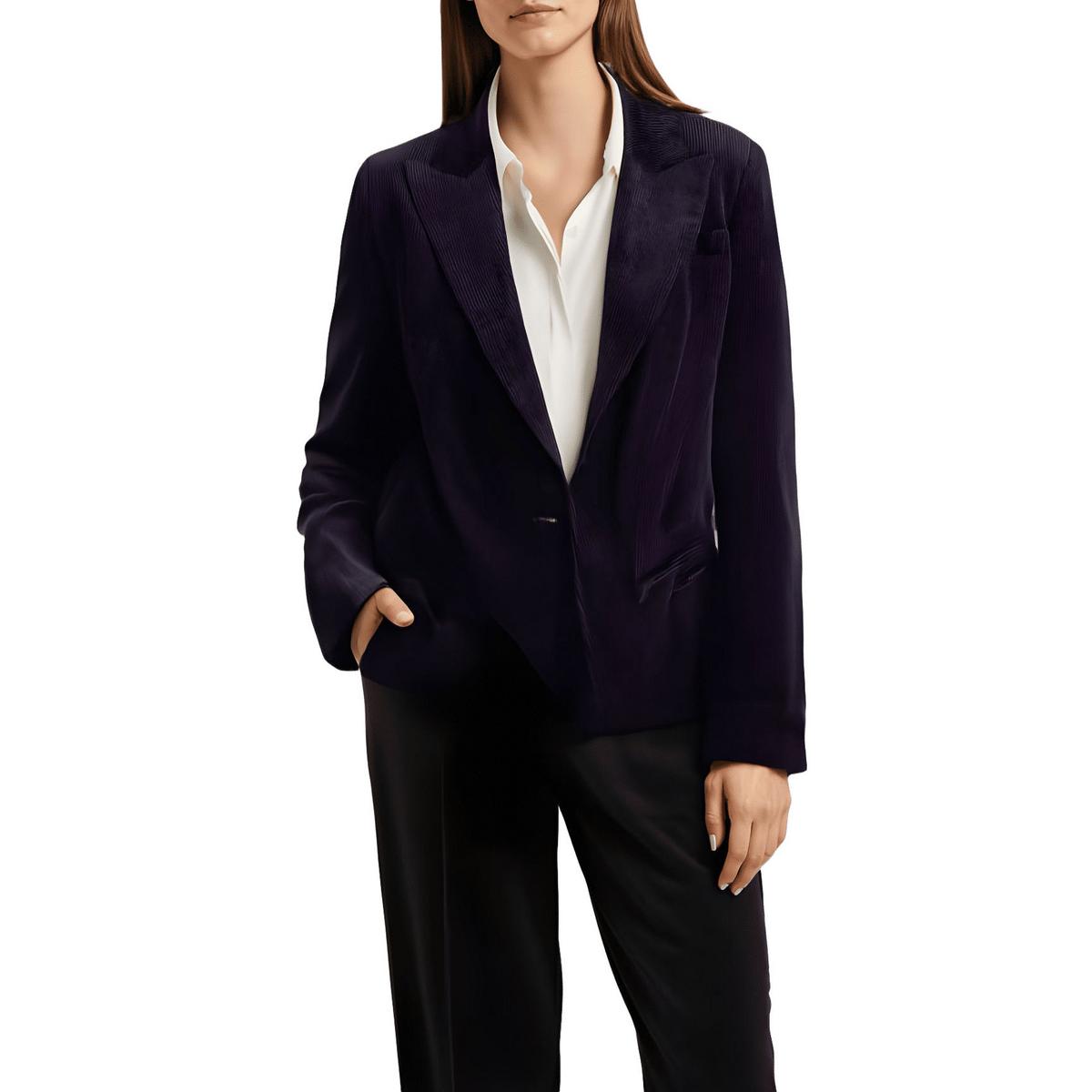 Corduroy lange Ärmel ein-Knopf Blazer