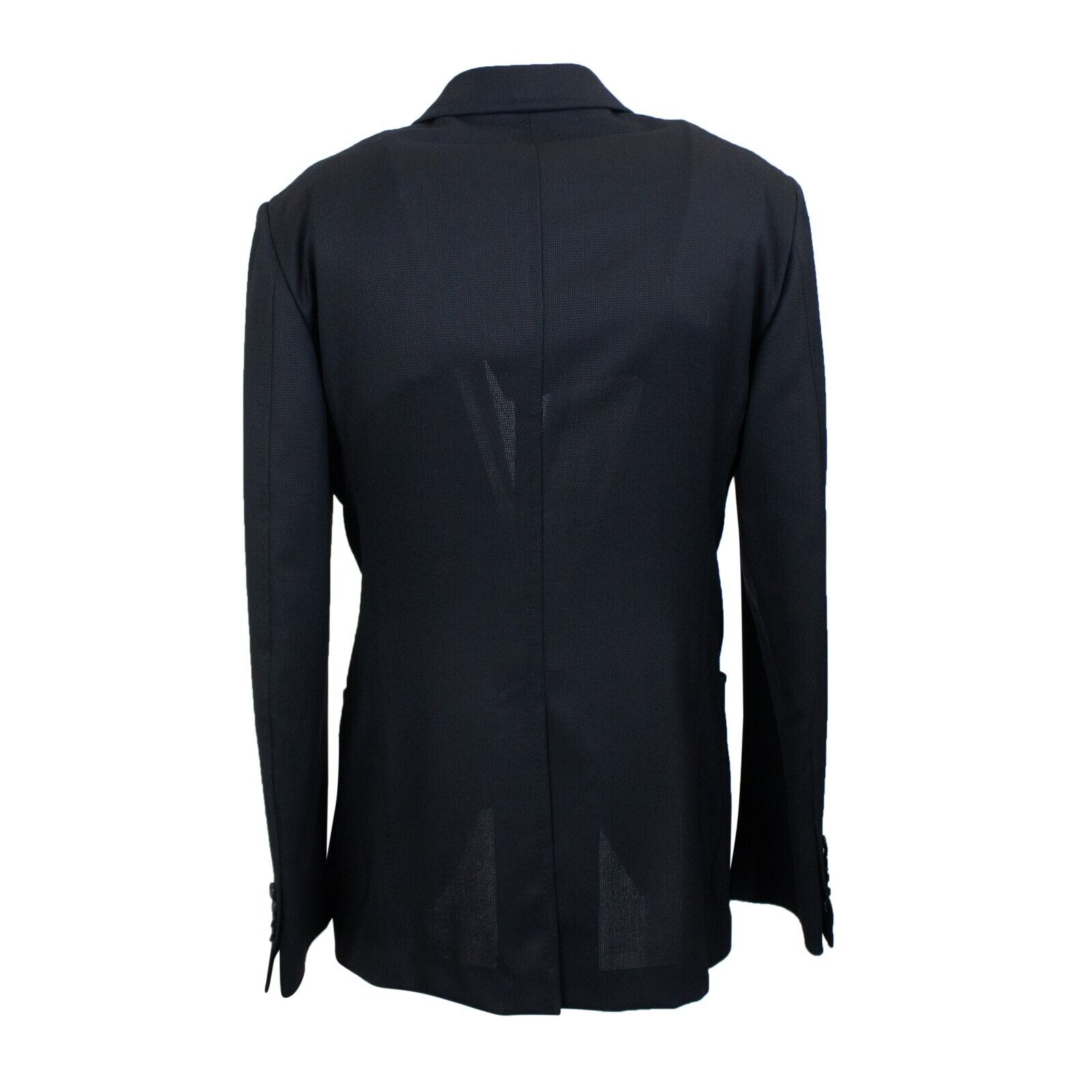 Schwarze langärmlige Jacke mit Mittelfutter vorne