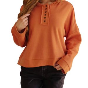 Throwback Heartthrob Kapuzenpullover in Orange 7732510752828