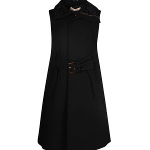 Marni ärmelloses Fell aus schwarzer Wolle 7703680385084