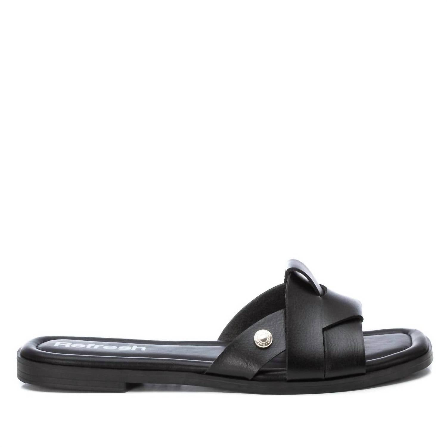 Damen flache Sandalen in schwarz – 7703603806268