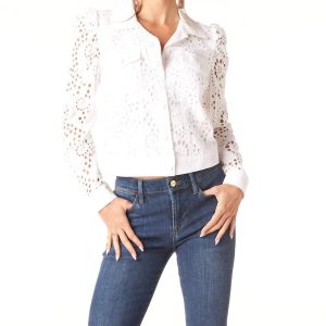 Averill Öse Jacke in weißer Öse – 7706229866556