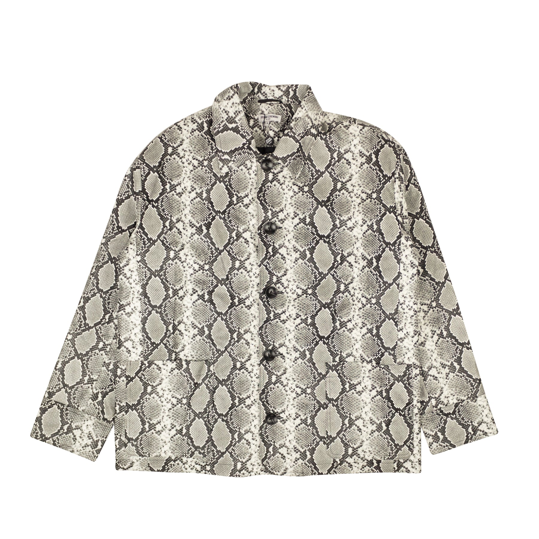 Opening Ceremony Faux Snake Jacke – Schwarz/Weiß