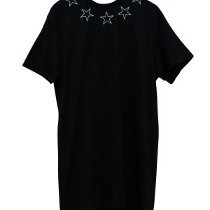 Givenchy Stars All Over Neck Baumwolle T-Shirt schwarz Baumwolle 7766561587260