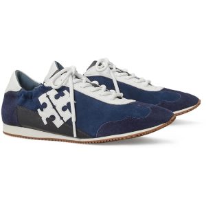 Tory Wildleder-Retro-Freizeit- und Mode-Sneaker für Damen