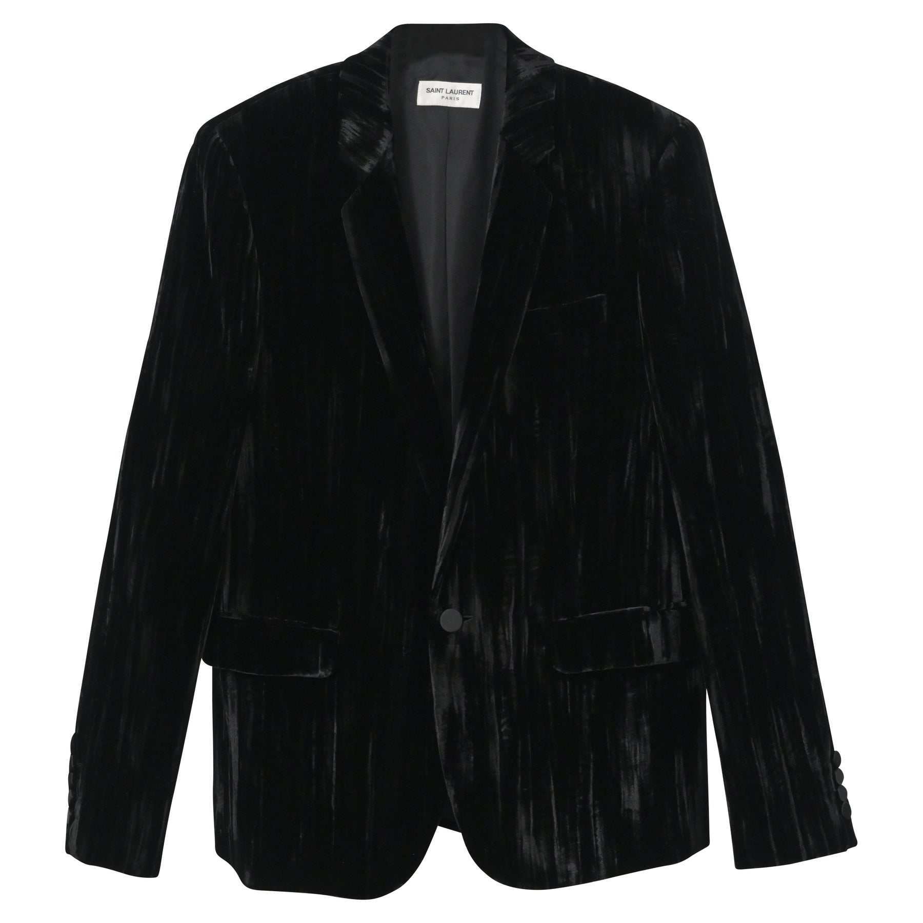Saint Laurent Blazer aus schwarzem Samt 7748633395260