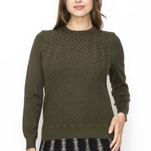 Classic Olive Chevron Pullover 7832924946492