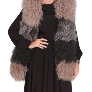 Cara mongolische Weste in colorblock