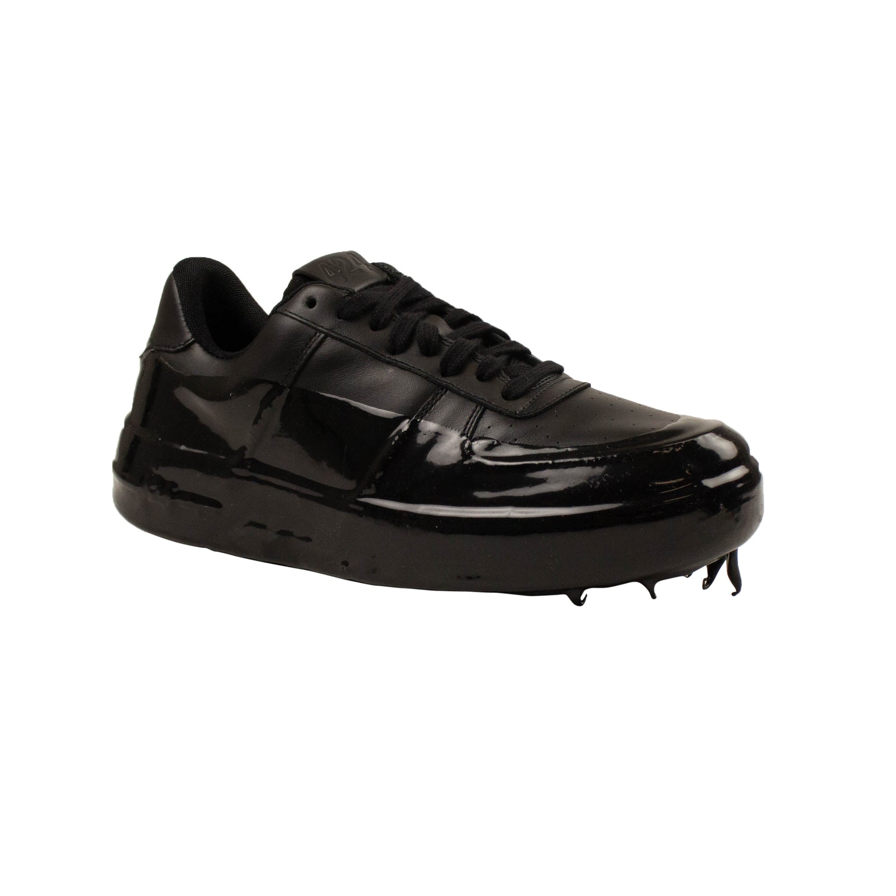 424 On Fairfax Wax Dipped Low Top Sneakers – schwarz