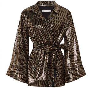 Una Sequin Jacke in Gold