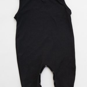 Schwarzer, einteiliger Tanktop-Jogger