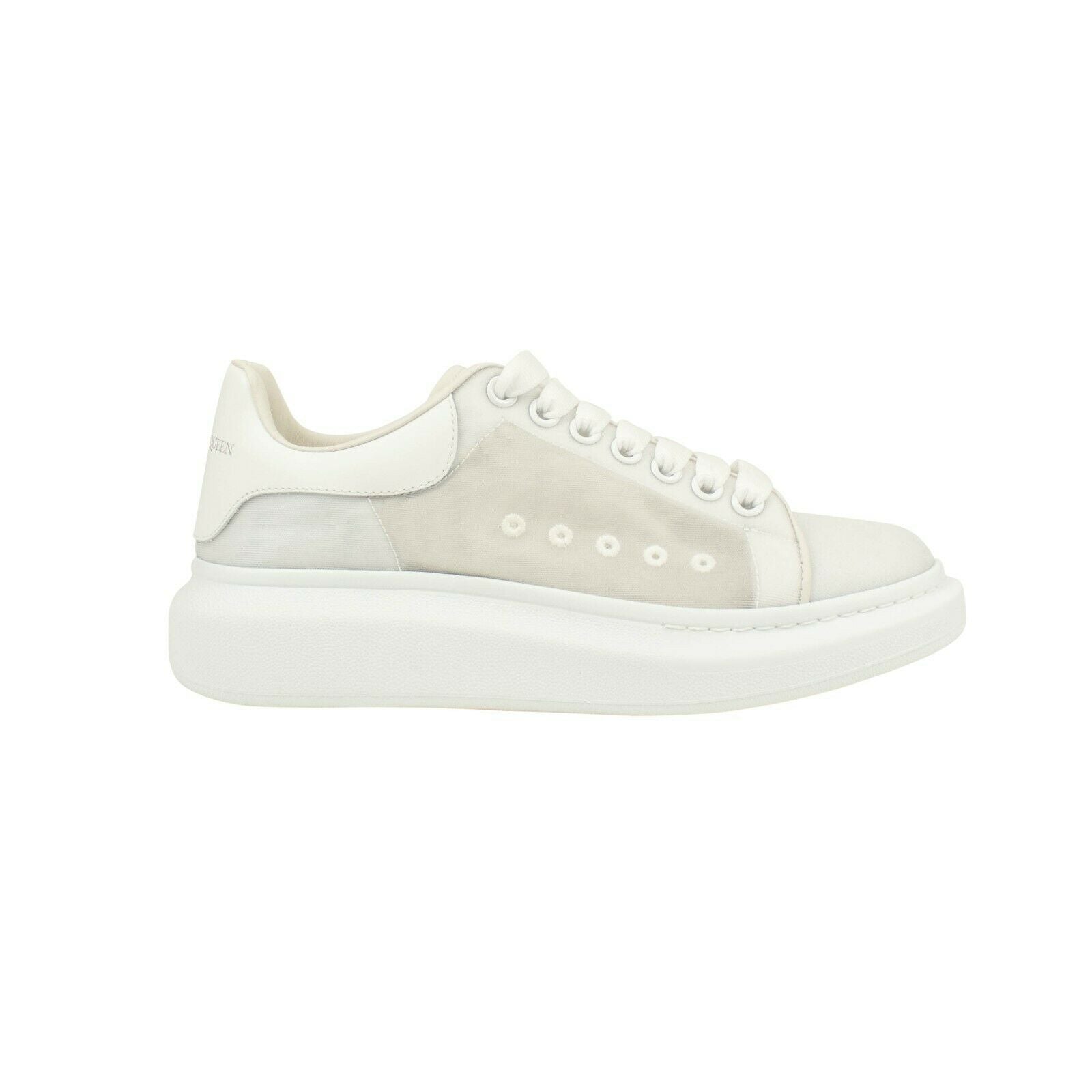 weiße Mesh überdimensionierte Low Top Sneakers