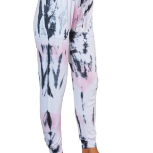 Marble Wash Jogger Hose in rosa 7668140802108
