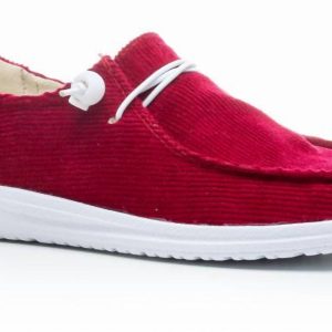 Damen Cord-Kajakschuhe – mittel rot 7764953694268