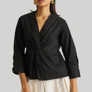 Vorderes Twist-Top in Schwarz