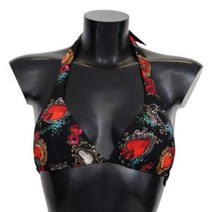 Dolce & Gabbana Heart Print Badeanzug Strandbekleidung Bikini Damen Tops