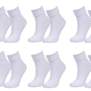 Luxuriöse Damensocken aus 98 % Bio-Baumwolle, 6er-Pack.
