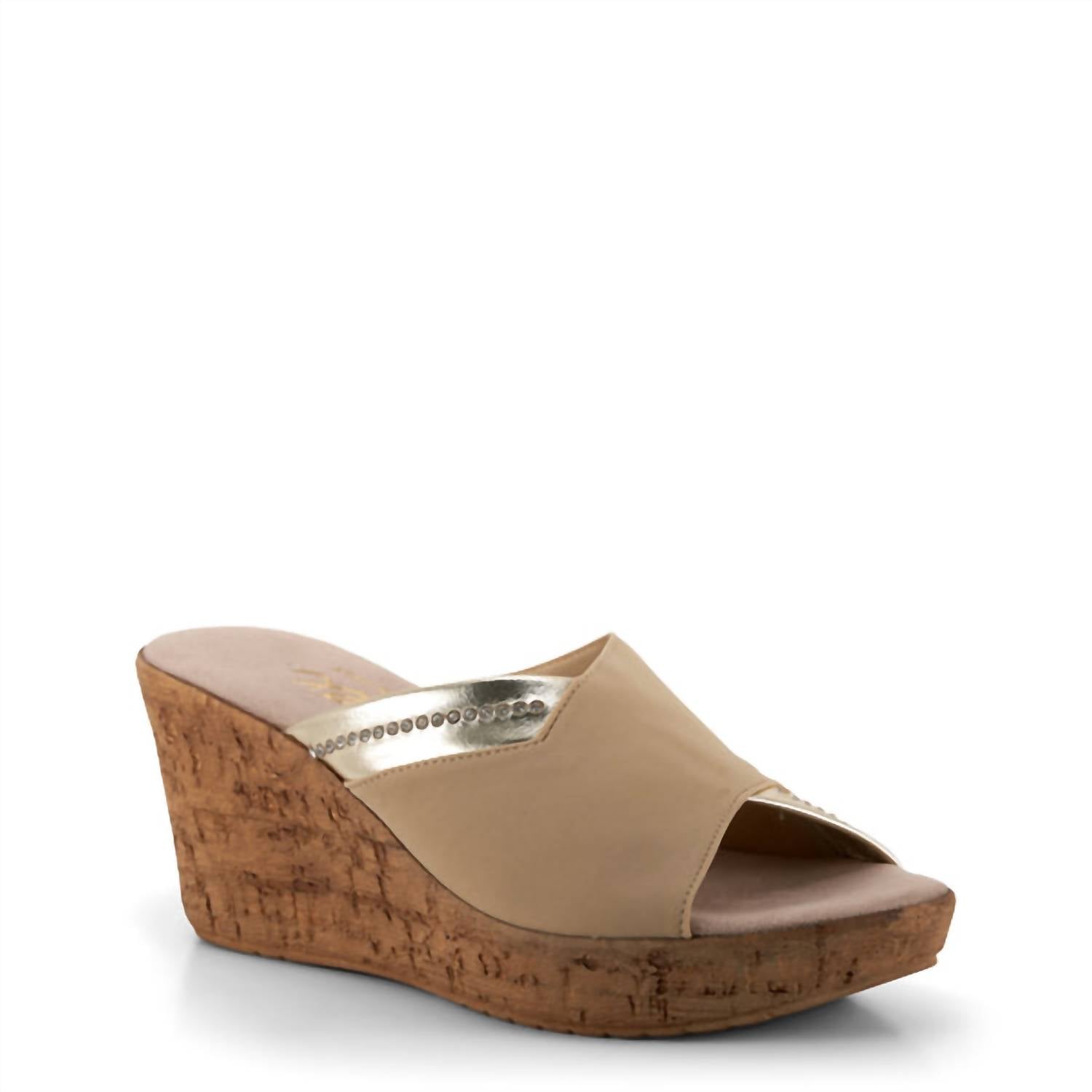 Damen Maggi Keil Sandalen in beige